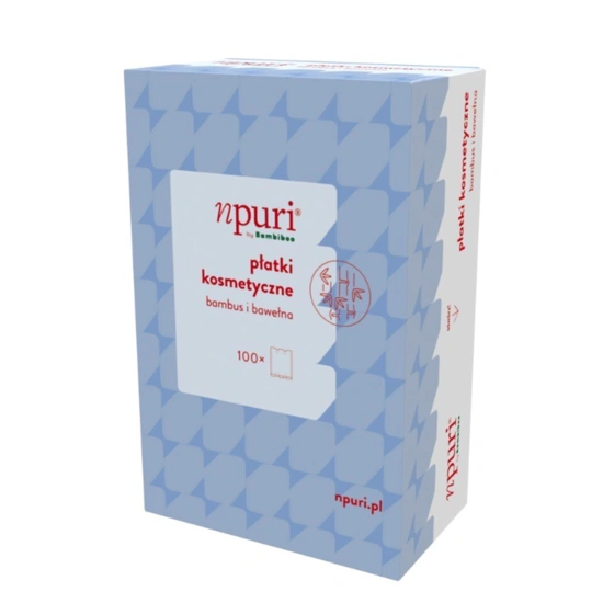 npuri by Bambiboo płatki kosmetyczne bambus i bawełna, op. 100 szt.