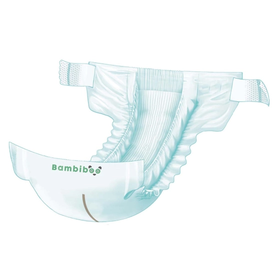 Set 8 x 25 Stk - Bambiboo Einwegwindeln mit Bambusfaser für Babys, Größe 2 Mini (3-8 kg)