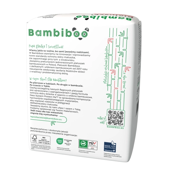 Bambiboo Einwegwindeln mit Bambusfaser für Kinder, Gr. 5 Junior (12-17 kg) 16 Stk.