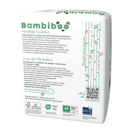 Bambiboo Einweg-Windelhosen mit Bambusfaser für Kinder, Gr. 5 (12+ kg) 15 Stk.