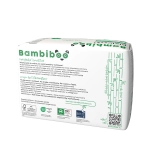 Jednorazowe pieluszki z włóknem bambusowym z wycięciem na pępek, rozmiar 1 (2-4kg) 26 szt.