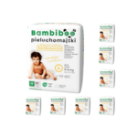 Set 8 x 16-tlg - Bambiboo Einweg-Windelhosen mit Bambusfaser für Kinder, Größe 4 (9-14 kg)