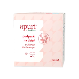 npuri by Bambiboo podpaski higieniczne na dzień z włóknem bambusowym, op.12 szt.